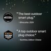 TP-Link Tapo Matter Outdoor Smart Plug, 2 Individual Outlets, IP65 Weather Resistance, Works with Apple Home, Alexa, Google Home, Long Wi-Fi Range,...