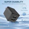 USB Wall Charger, Dual Port USB Cube Power Adapter Charger Plug Block Charging Box, Dual Port Wall Charging Adapter, Compatible for i Phone 14 13...