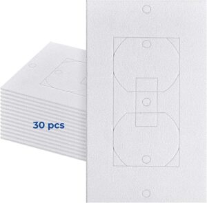 Wall Insulation Outlet Insulators Draft Sealers, 30 Pack Electrical Outlet Insulation Pads, EVA Foam Gasket for Wall, Light, Switch Socket Cover...