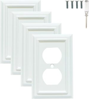 Wall Plates, Duplex Outlet Covers, Toggle Light Switch Plates, Decorator Light Switch Cover, Bamboo Fiber Material Standard Size Wall Plates of...