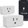 WiFi Smart Dimmable Plug 2 Pack, Smart Plugs for Voice Control, Mini Dimmer Switch Outlet Dimmable LED, CFL, Halogen and Incandescent Bulbs, Lamps,...