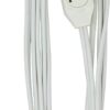 Woods SlimLine Extension Cord - 16/3 Indoor Flat Plug with Right Angled Design - 3 Polarized Outlets - PVC Jacket - Space Saving - Neutral White -...