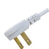Woods SlimLine Extension Cord - 16/3 Indoor Flat Plug with Right Angled Design - 3 Polarized Outlets - PVC Jacket - Space Saving - Neutral White -...