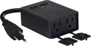 Wyze Plug Outdoor, Dual Outlets Energy Monitoring, IP64, 2.4GHz WiFi Smart Plug, Works with Alexa, Google Assistant, IFTTT, No Hub Required, Black